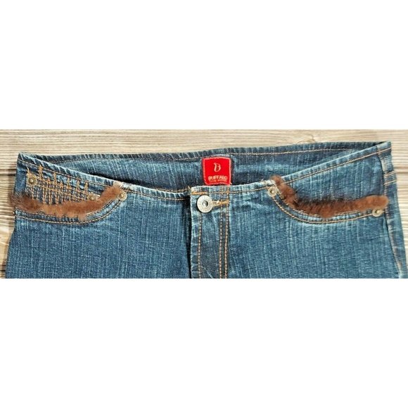 *Buffalo David Bitton Jeans Fur Trim Women's Jeans Size 28 - Picture 2 of 11